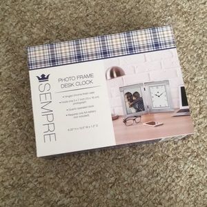 NIB! Photo Frame Desk Clock